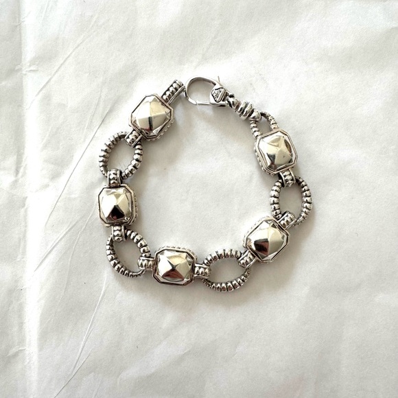 LAGOS Jewelry - LAGOS Sterling Silver Rocks Station Link Bracelet